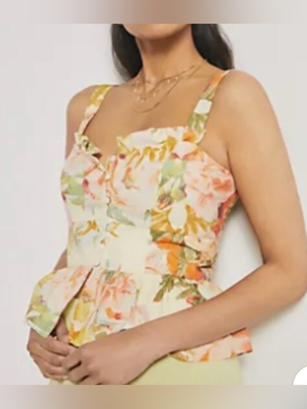 Anthropologie Maeve Floral Peplum Tank - Picture 4 of 8